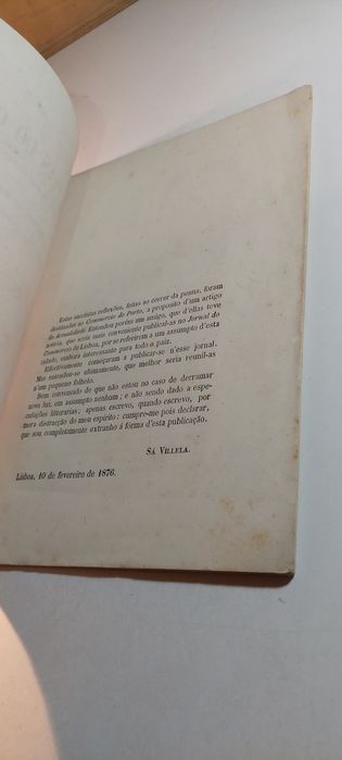 As Ruinas do Carmo, Breves Considerações (1876)
