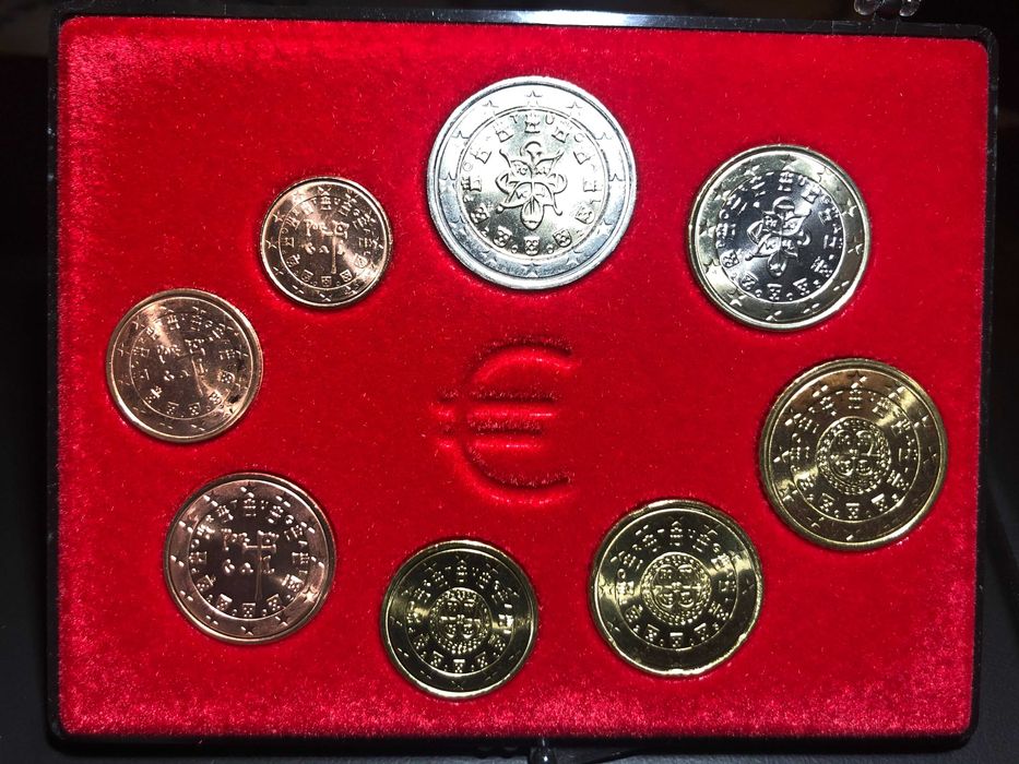 Set Anual Euros Portugal Vários Anos UNC com Estojo