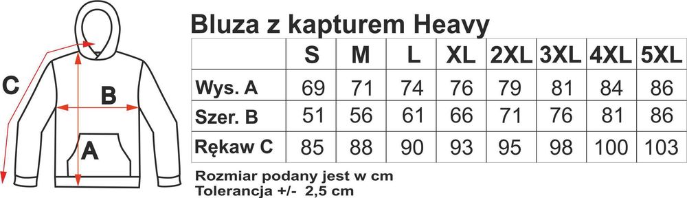 Bluza z kapturem GILDAN Heavy Blend biała 5XL