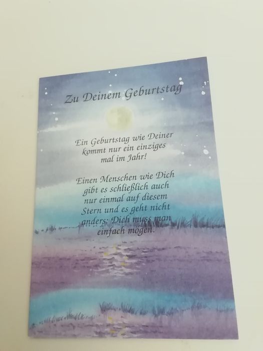 Postal de aniversário em alemão