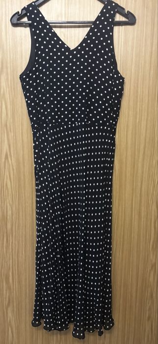 Sukienka damska w groszki kropki czarno biała