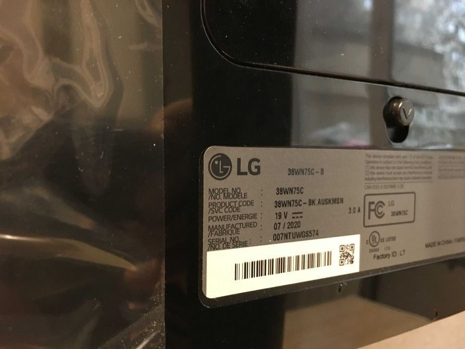 Ультраширокий 4K монитор 38’’ LG 38WN75C-B 21:9 38WN75 IPS 3840x1600