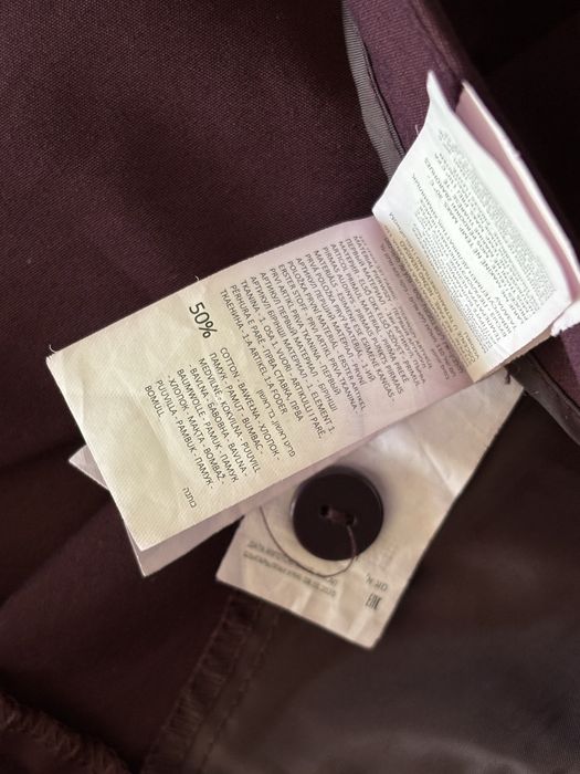 Burgundowe eleganckie proste spodnie Reserved 42