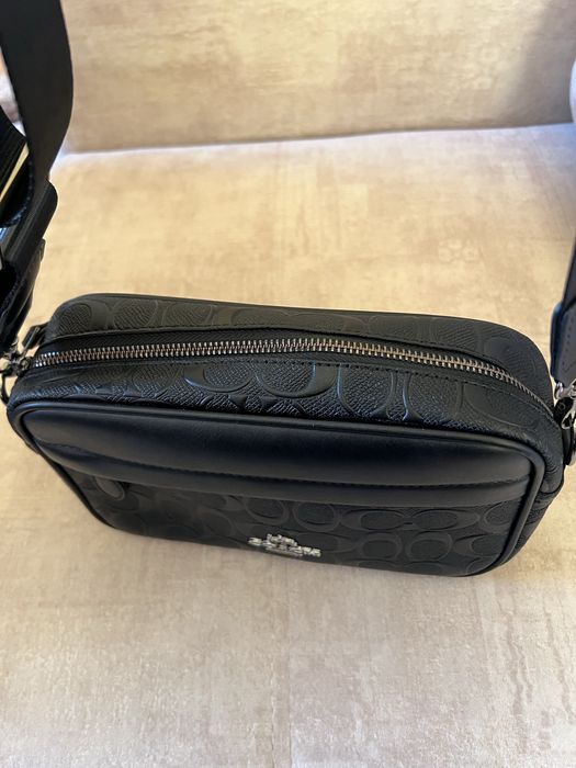 Чоловіча сумка Coach чорна через плече | стильна месенджер | нова