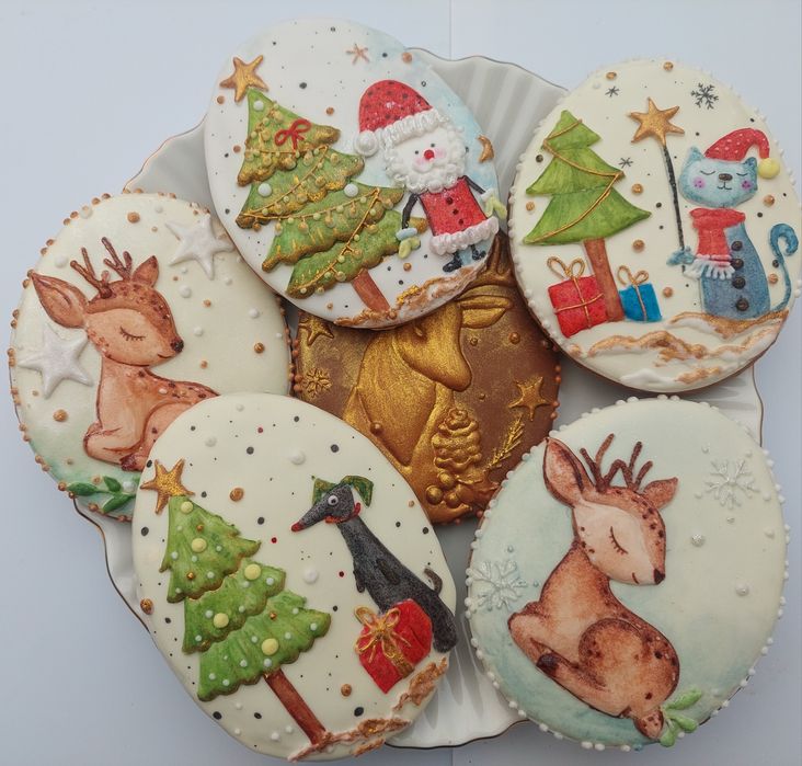 Pierniczki Gwiazdka Renifer Mikołajki Prezent dla Kociary Psiary Duże