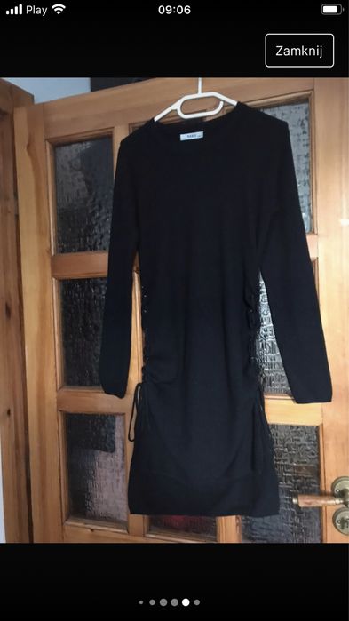 Sweter czarny danski  długa wersja  M&V t. S/M nowy