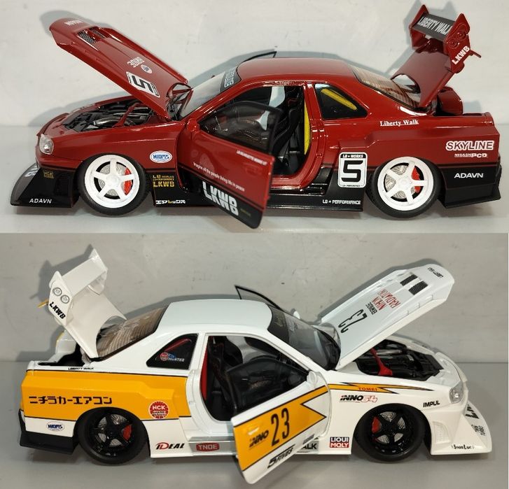 Nissan LB-ER34 Super Silhouette限定300 Nissan Skyline LB-ER34 Super Silhouette модель 1:24 Jinlifang
