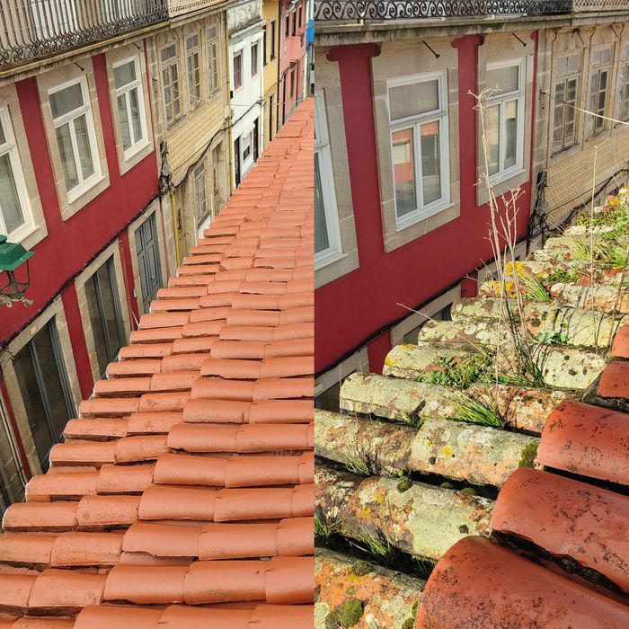 Lavagem de telhados.Impermeabilização e pintura de telhdos.