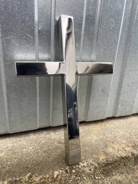 Krzyż ze stali nierdzewnej , nagrobek