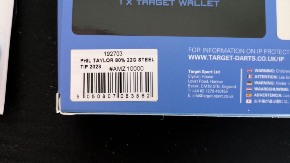 Setas/dardos Phil Taylor target the power 22g steeltip