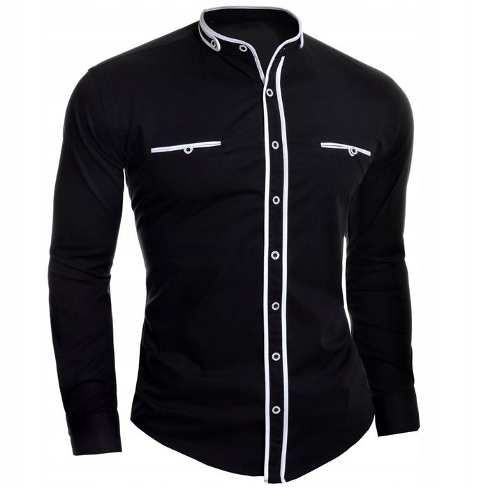 Koszula Męska Casual Stójka rozm od S do 2XL