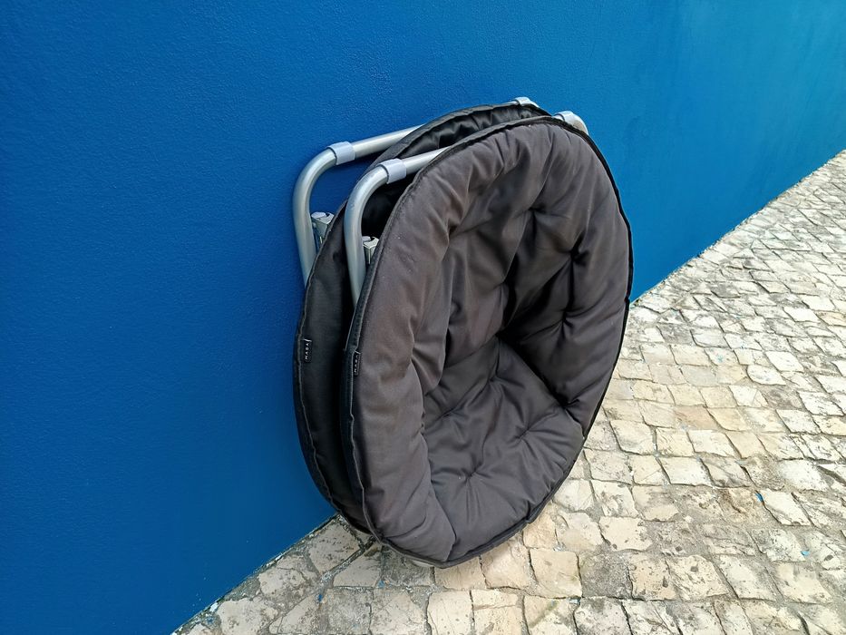 Par de Cadeiras / Poltronas Dobráveis KASA (Pretas)