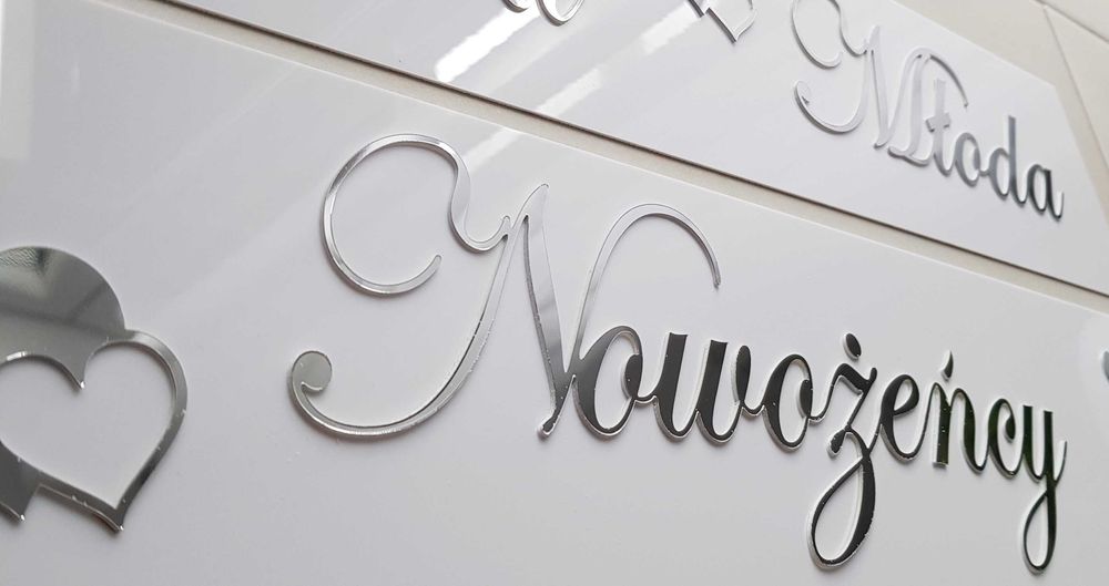 Rejestracja na auto ślubne,komplet