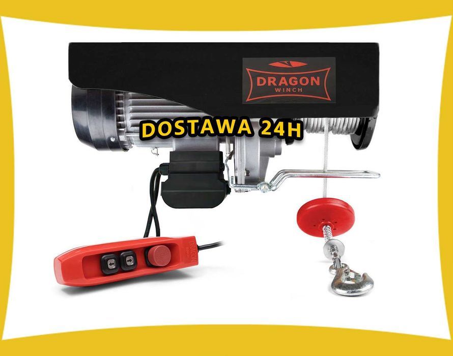 WCIĄGARKA ELEKTRYCZNA LINOWA 990kg 230V DRAGON wciągarka budowlana