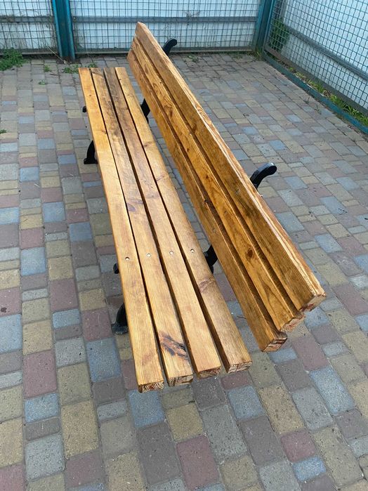 Лава садова ( дерево і чавун)