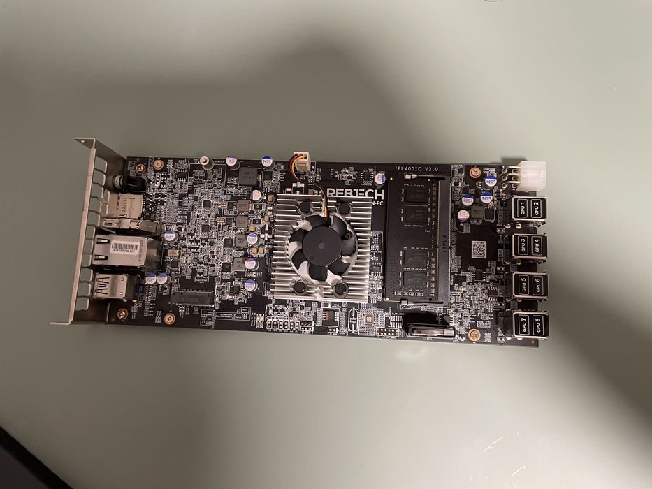 Plyta glowna rebtech iel400ic dla 8 gpu mining ai llm ollama openai