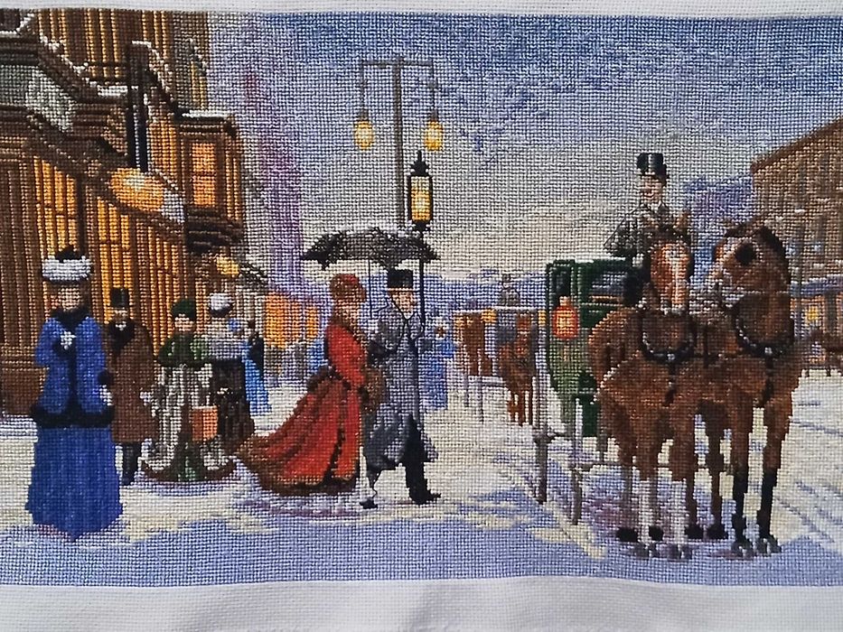 Вишита картина хрестиком Вікторіанська епоха Вишивка