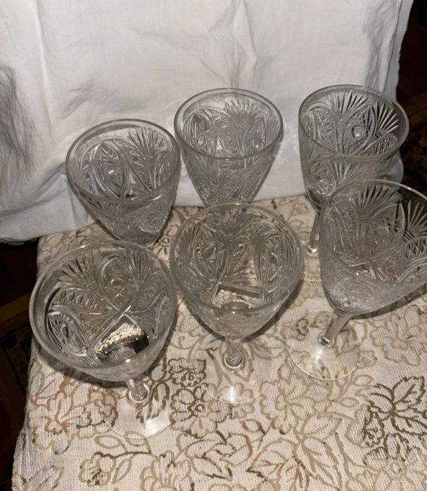 6 хрустальных бокалов