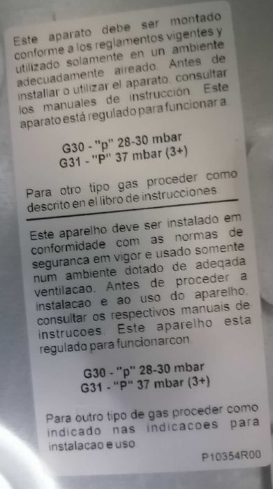 Placa Gás TEKA 4 Queimadores GPL