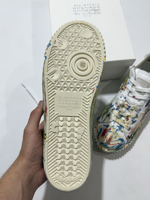 кеды Maison Margiela Evolution White Paint Shoes