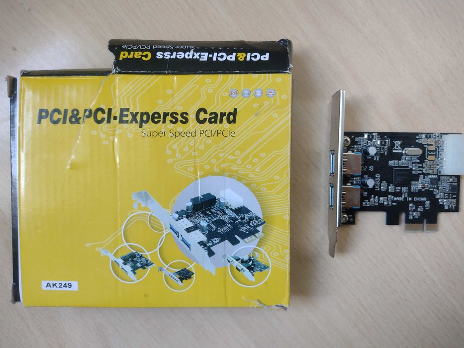 Adapter USB3.0 dwa sloty na PCI/PCIe Express