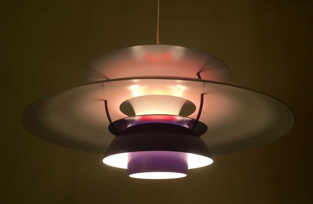 Candeeiro PH 5 "Lila" Poul Henningsen para a Louis Poulsen