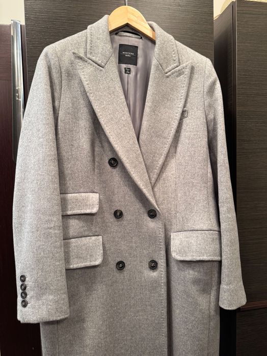 Пальто Weekend Max Mara 42eu вовна двобортне міді