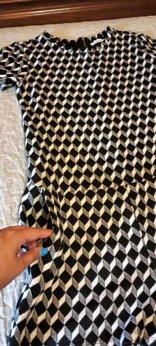 Macacão calção preto e branco