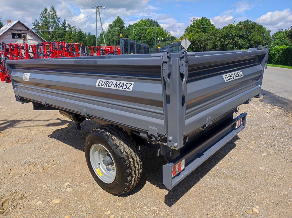 przyczepa rolnicza 3t wywrotka / euro-masz /nadstawy/ jednoosiowa