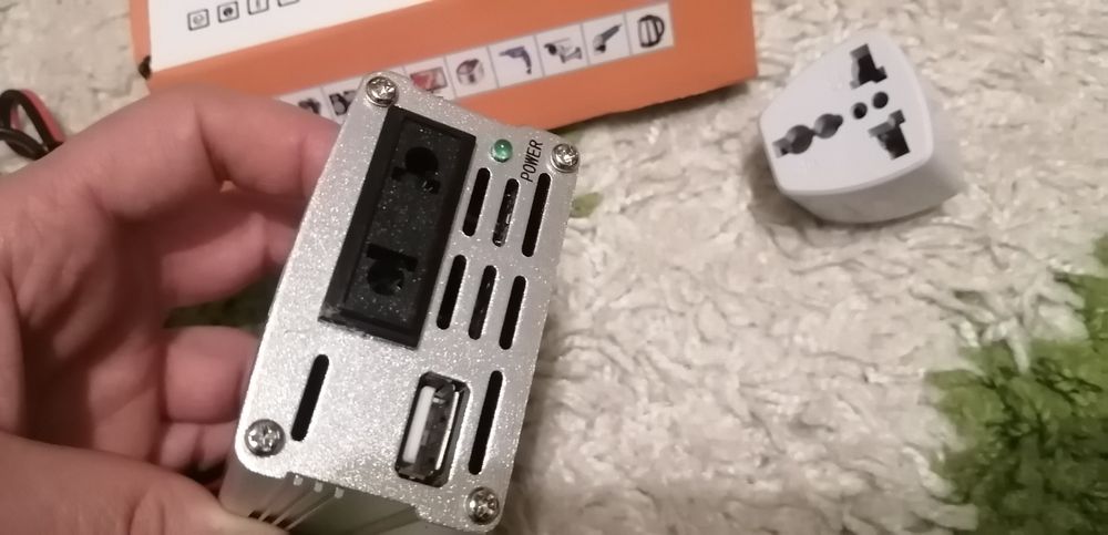 Інвертор 12V - 220V - 200W Авто портативний перетворювач напруги +USB