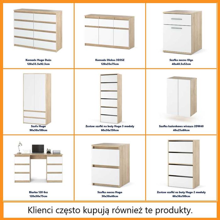 Komoda Nowoczesna Agnes 120cm Pojemna Szafka Do Salonu 3 Szuflady Duża