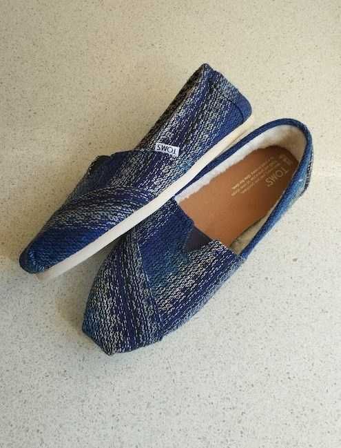 Мокасини утеплені Toms еспадрильї тапки теплі сліпони тапочки 38,5, 39
