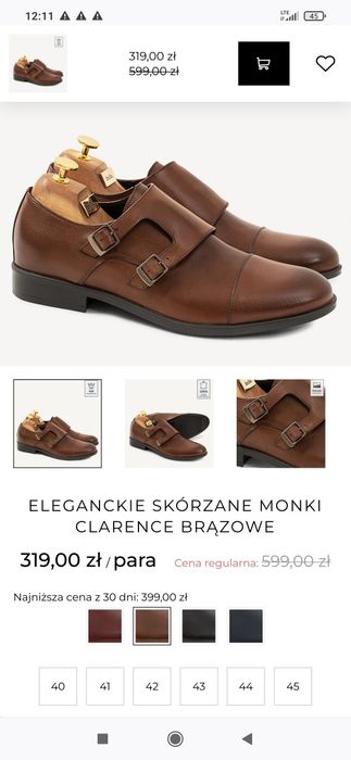 Buty męskie wizytowe monki