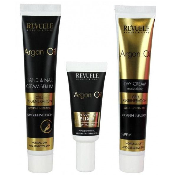 Pack creme de rosto, olhos e mãos ÓLEO DE ARGÃO anti-idade hidratante