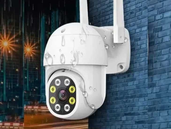 Câmera exterior  ultra HD ip66  motorizada 360º, com wifi, c luz LED, Alarme e altifalante NOVA