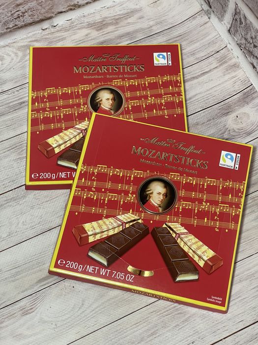 Шоколад Моцарт. Mozart. Марципан в шоколаді. 200 грам Стіки