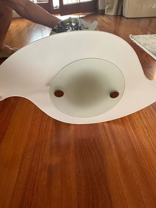 Włoska lampa wisząca ART.6333/1 - Vintage 2000, chrom / lustrzany połysk, STAN Bardzo dobry