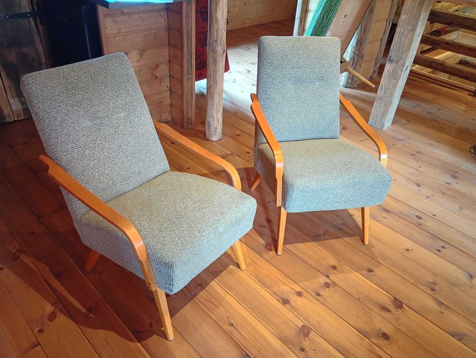 2 fotele JITONA Czechosłowacja – oryginał, vintage, mid-century, lata 60/70