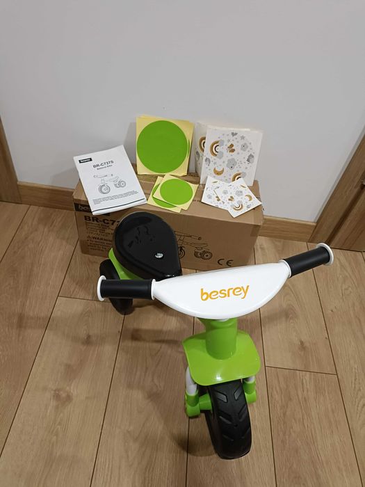 Rowerek Biegowy BESREY zielono-biały