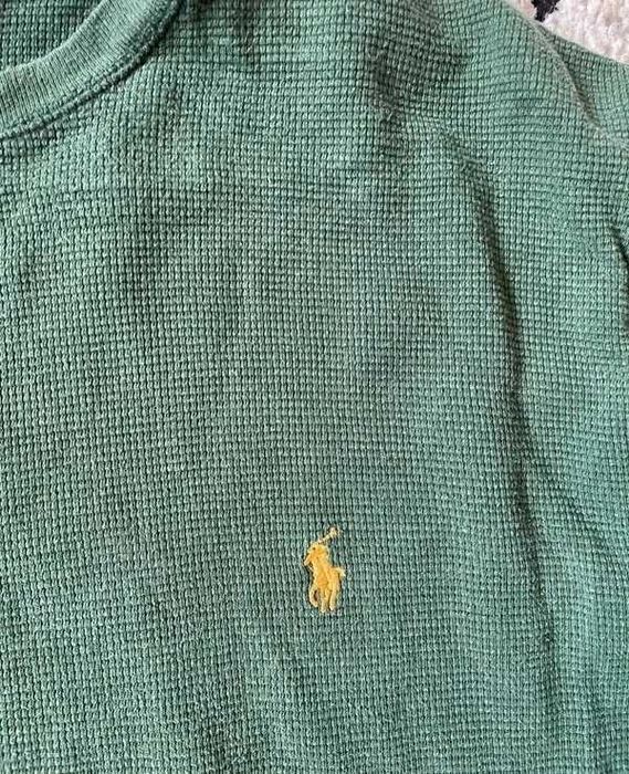 Sweter Ralph Lauren Polo zielony basic y2k cyber money oldschool pony