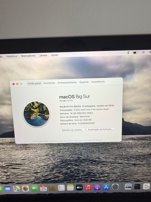 Maboock pro 2014 i7 512gb ssd 16gb de ram