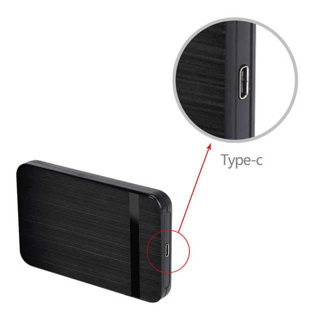 Zewnętrzna obudowa ShuoLe USB 3.1 Type-C, obudowa SSD / HDD 2.5" SATA3