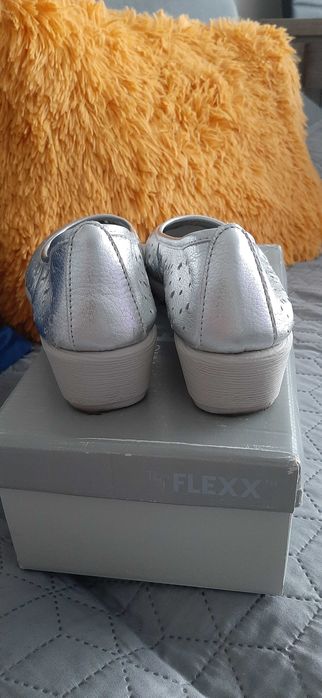 baleriny półbuty The Flexx srebro rozm 39 używane