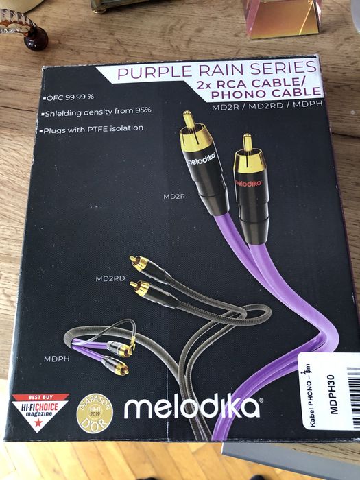 Melodika Purple Rain Series  2xrca phono cable ( gramofonowy)