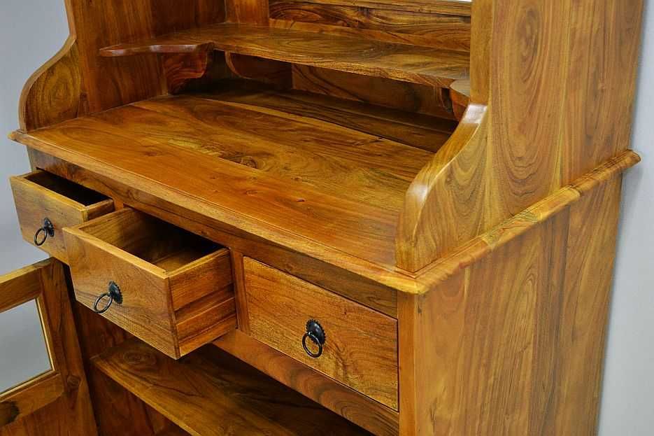 Witryna/Bar z drewna AKACJI seria OXFORD HONEY II gat. -50%