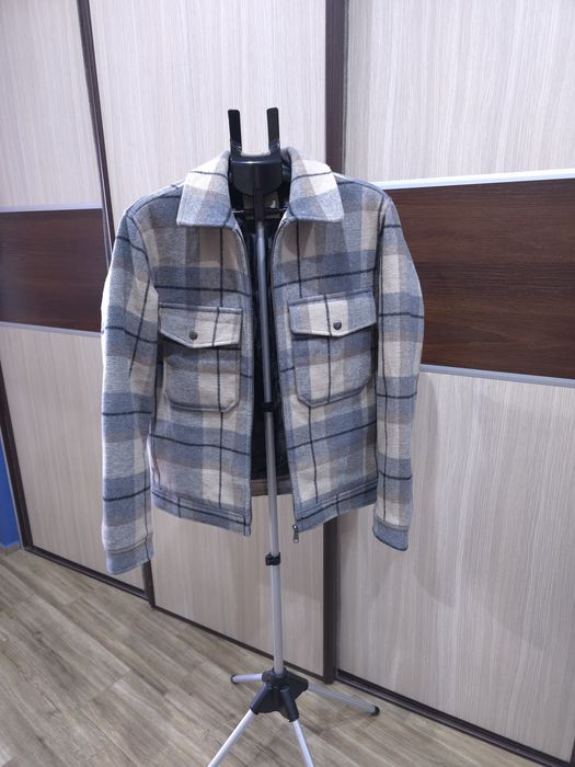 Jack & Jones PREMIUM Kurtka Flanelowa szaro-beżowa jesienna Nowa Kurtka