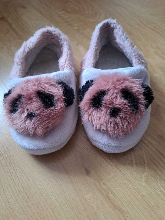 Kapcie dziewczęce Panda fioletowa - rozmiar 36/38