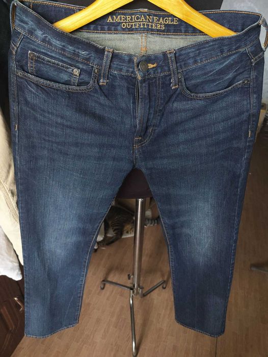 Джинсы American Eagle jeans USA w34 stretch navy.