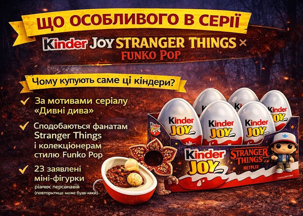 Kinder Joy кіндер джой Stranger Things  ОСД Очень странные дела 6 шт