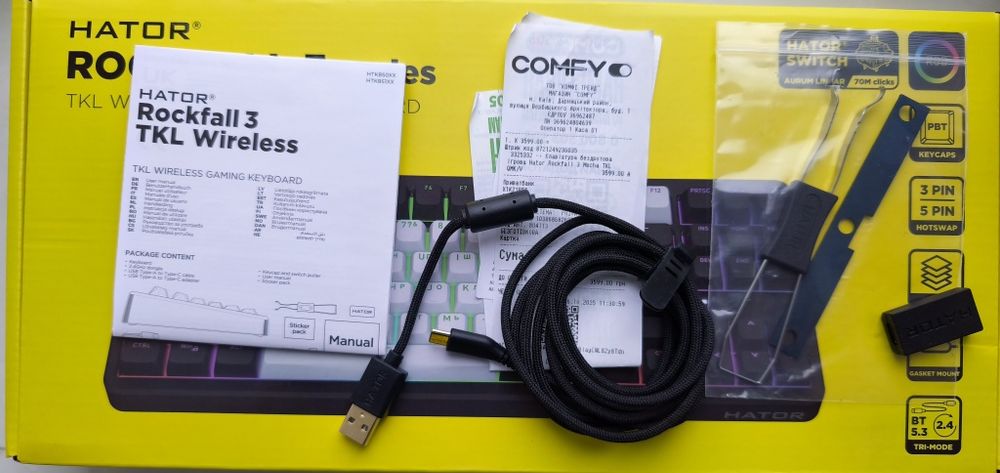 Hator rockfall 3 mecha tkl